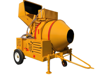 Bétonnière mobile diesel automatique JOVE Jzc350, petite, haute efficacité opérationnelle, 10kW 5.5kW, capacité de charge 560L, capacité de récupération 350L, garantie 1 an