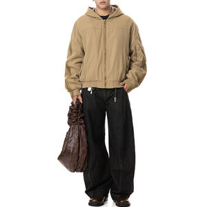 Sudadera con capucha <span class=keywords><strong>de</strong></span> alta calidad para hombre, estilo retro vaquero, informal, para invierno, con relleno <span class=keywords><strong>de</strong></span> algodón, personalizable, con cremallera - Product Image 4