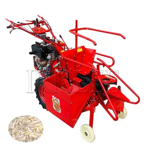 Volautomatische Stro Crusher Diesel Kleine Walk-Behind Tractor Enkelrijige Kop Oogstmachine Graan Harvester Tafel