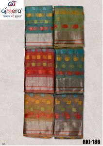 Sari en soie traditionnel élégant, doux et stylé, collection de mode ethnique pour femme, tenue de fête, Diwali, mariage, ensemble prêt-à-porter rapide - Product Image 5
