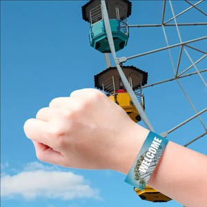 Bracelet en Tyvek imperméable personnalisé, <span class=keywords><strong>billet</strong></span> d'entrée jetable pour parc d'attractions, bracelet en papier <span class=keywords><strong>pas</strong></span> <span class=keywords><strong>cher</strong></span>, fournitures promotionnelles pour fêtes - Product Image 6