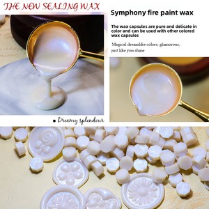 Perlas de Cera para Sellar Coloridas, Bolsa Pequeña de 35g, 100 Perlas, Cera para Sellar con Forma de Alien, para Bodas - Product Image 3