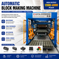 Machine de fabrication de briques entièrement automatique QT12-15 contrôlée par PLC, haute efficacité, pour blocs creux en béton, avec moteur et boîte de vitesses