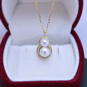 Zhuji S925 <b>Silver</b> Bird's Nest Necklace 7-8mm Freshwater Pearl <b>Pendant</b> Strong Light Wholesale Live <b>Cross</b> Diamond <b>Pendants</b> Charms - Product Image 1