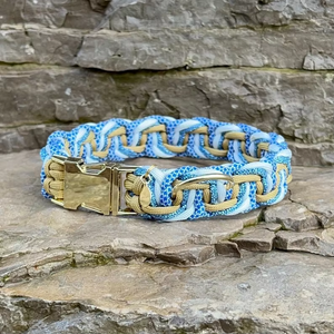 550เพอร์โรปลอกคอสัตว์เลี้ยงส่วนบุคคลแบบทนทานพร้อมฮาร์ดแวร์สายจูงเชือกพาราคอร์ดแบบถักแบบเก่า - Product Image 1