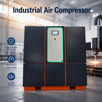 Compresseur d'air industriel à vis 22 kW 8 bars avec réservoir d'air intégré, refroidissement par air, moteur à efficacité IE4 pour l'industrie des machines