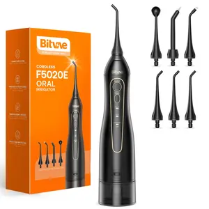 Bitvae BV F5020E limpador dental sem fio à prova d'água com 7 pontas de jato e palhetas recarregáveis por USB