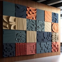Panneaux acoustiques 3D en feutre PET écologiques CTPAT BSCI ISO pour bureau, maison, lieux publics, solutions de décoration artistique DIY