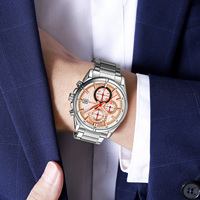 Montre à quartz SKMEI 9395, sport, mode, affaires, boîtier en alliage, bracelet en acier inoxydable 20 mm, étanche, montre-bracelet de luxe