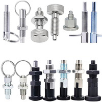 Goupille de positionnement à ressort en acier inoxydable M6-M16, finition brillante, rétractable, pour machine-outil CNC