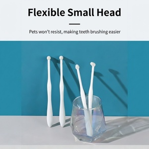 Cepillo de Dientes de Plástico para Mascotas con Etiqueta Privada Personalizada, Cerdas Ultra Suaves de 0.1mm, Cabezal Pequeño y Flexible, Cepillo de Limpieza Bucal para Perros y Gatos - Product Image 6
