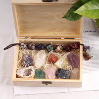 Ensemble de boîtes de cristal de guérison, 10 pièces, géode, cintre en voiture, pierres précieuses, cadeaux, vente en gros