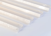 Règle de Mahjong de luxe en acrylique blanc nacré, poussoir de tuiles à bord droit pour jeux de Mahjong américain et divertissement à domicile