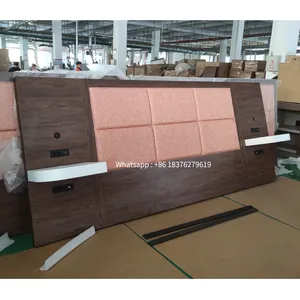 Modern Style Bedroom Set Hampton Inn Wood Furniture Oem Customized 5 Star Hotel Bedroom Sets With Headboard Nightstand