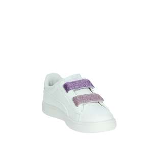Zapatillas Puma para Niña, Blancas y Moradas, con Cierre de Velcro, Modernas, de Lona - Product Image 5