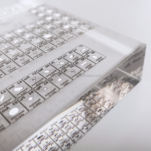 Regalos para estudiantes, tablero de letrero acrílico, <span class=keywords><strong>tabla</strong></span> periódica de acrílico transparente de los elementos, bloque de visualización - Product Image 6