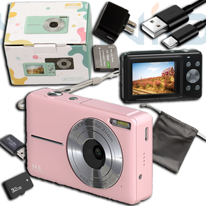 Yunq 2.4 אינץ '1080p מלא hd 16x זום דיגיטלי רטרו קמורי תמונה וידאו 44mp נקודה לירות מיני ילדים מצלמה דיגיטלית dc403 - Product Image 1