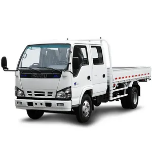 Isuzu Lichte Vrachtwagen 4 Ton Isuzu Npr Dubbele Cabine Flat Bed Licht Vracht Vrachtwagen Aanbetaling