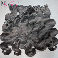 Extensiones de Cabello Humano Doble Trama Ondulado Natural Virgen SDD al por Mayor 15A para Mujeres Negras