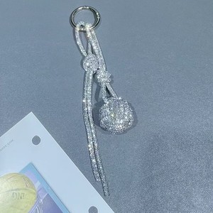 Crystal Key <b>Chains</b> Handmade Artificial Leather Pendant With Synthetic Crystals Portable DIY Jewelry Accessories - Product Image 2