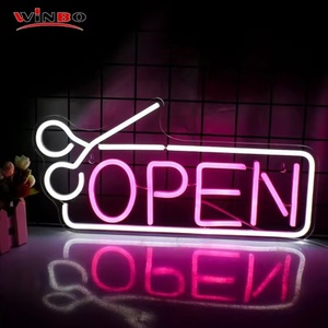 Letrero de Neón Personalizado con Logotipo Abierto Iluminado, Letrero de Acrílico para Barbería, Letrero de Neón LED RGB Personalizado para Negocios, Bares y Tiendas - Product Image 2