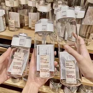 Muji Clear Travel Mug 350ml 550ml 800ml Water Bottle Portable For Travel - Product Image 1