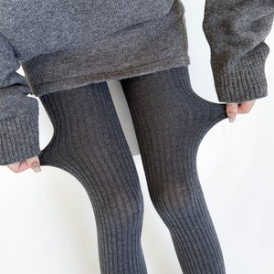 Nouvelles Collants Midi Rayées Verticales Automne Hiver en <span class=keywords><strong>Laine</strong></span> Chaude Amincissants Gris Antidérapants Taille Moyenne Simples Printemps - Product Image 2