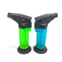 Briquet torche en plastique HP-K200 modèle flamme bleue pochette personnalisée poche turbo jet recharge coupe-vent fumer briquet à gaz