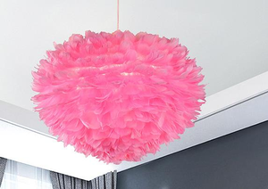 Candelabro para niños, lámpara creativa para sala de bodas Ins Girl, nuevo Material cálido y romántico, pluma nórdica LED, cocina de aluminio <span class=keywords><strong>90</strong></span> - Product Image 5