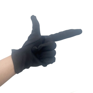 <span class=keywords><strong>Gants</strong></span> de bande de <span class=keywords><strong>coton</strong></span> <span class=keywords><strong>blanc</strong></span> pour enfants 100% Inspection de nettoyage de bijoux <span class=keywords><strong>Gants</strong></span> de main en <span class=keywords><strong>coton</strong></span> de cérémonie en nylon formels - Product Image 3