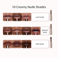 Rouge à Lèvres Crémeux Végan Longue Tenue Flouteur de Ridules, Cosmétique Mignon Hydratant Mat Nude pour Femme – Vente en Gros
