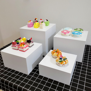 Tiệc cưới Countertop Buffet risers làm tổ Khay đa tầng phục vụ giá trắng Acrylic hiển thị thực phẩm đứng cho hiển thị thực phẩm - Product Image 5