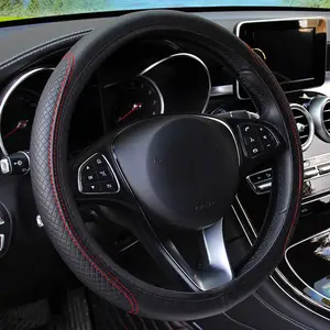 38cm Car Steering Wheel Cover Skid proof Auto Steering Wheel Cover Anti-Slip Embossing Leather Universal wheel cover