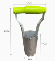 Outil de repiquage en acier inoxydable pour jardin, perforateur de trous pour semis de légumes, fleurs et plantes agricoles