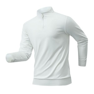 Sudadera de compresión de cuello alto para hombre con media cremallera, manga larga, para fitness, con cremallera, para entrenamiento de invierno, gimnasio, correr, hecha de forro polar. - Product Image 4
