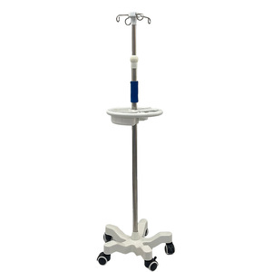 Support de perfusion médical portable pour usage domestique, sur pied, télescopique, pour dialyse péritonéale, chariot d'hôpital - Product Image 1