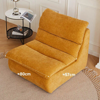 Nordic Caterpillar Chesterfield Sofa – Modernes, minimalistisches, gelbes italienisches Design mit Schwammfüllung für entspannte Stunden in Apartments, Fitnessräumen und Einkaufszentren