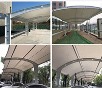 Nouveau design de luxe, abri de voiture en aluminium imperméable avec toit en polycarbonate, protection UV, abri cantilever pour une seule voiture, stationnement automobile