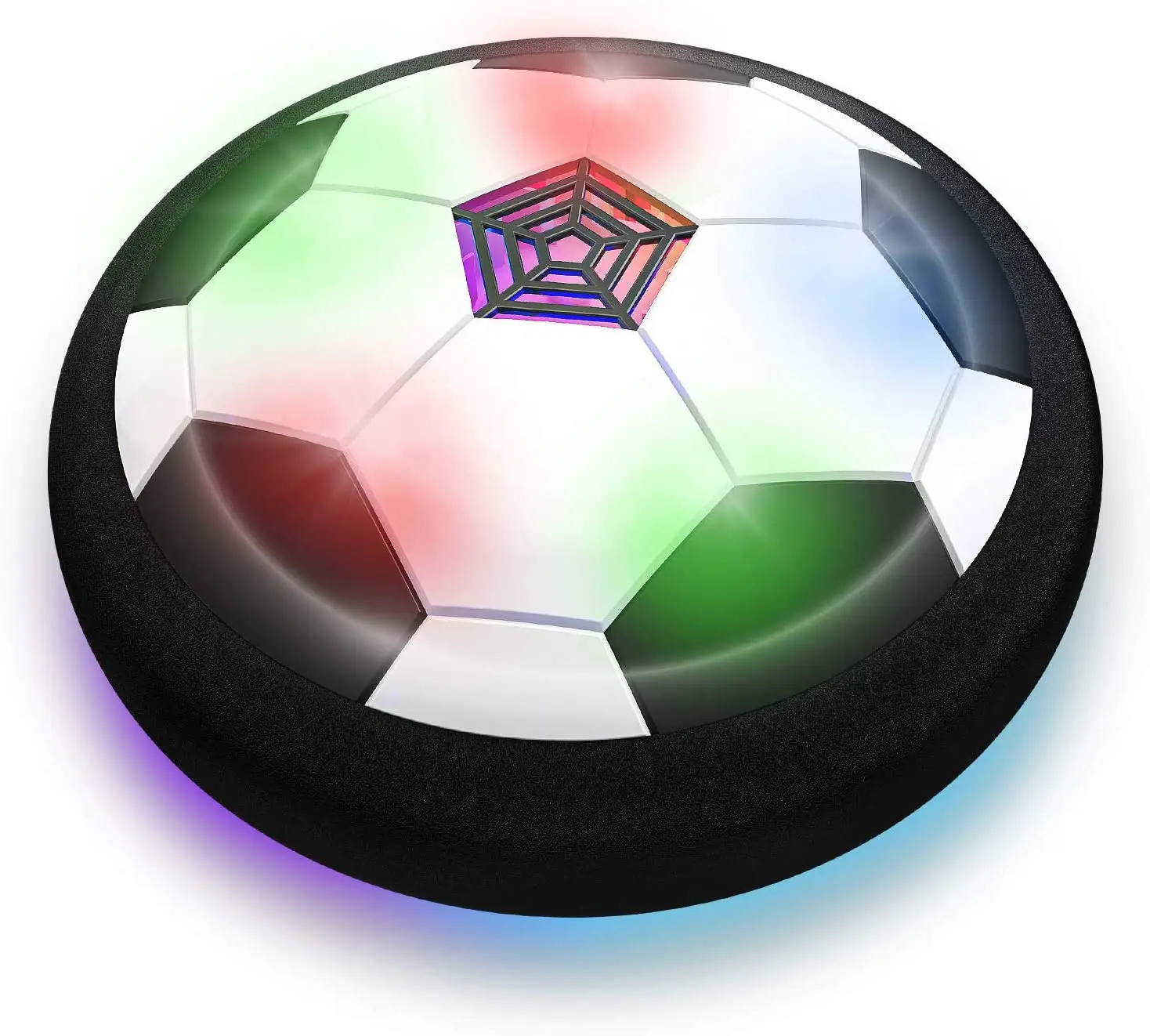 18CM komik moda yumuşak güvenli elektrikli köpük kapalı futbol eğitim ekipmanları oyuncak ışık ile Hover futbol topu