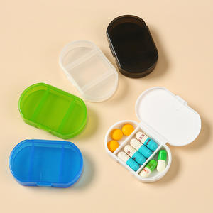 กล่องยาแบบพกพาขนาดเล็ก <span class=keywords><strong>2</strong></span>/<span class=keywords><strong>3</strong></span> ช่อง กล่องจัดยาเม็ด กล่องใส่ยาเม็ดสำหรับเดินทาง กล่องเก็บยา - Product Image 3