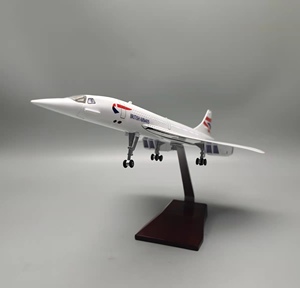 1/125 Échelle ABS Résine British Airways <span class=keywords><strong>Air</strong></span> <span class=keywords><strong>France</strong></span> Concorde Avion Modèle Supersonique Compagnie Aérienne Moulé Sous Pression Jouet pour Collection - Product Image 2