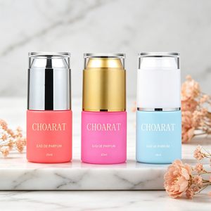 Flacone in Vetro Airless Personalizzato Riciclabile a Forma Rotonda con Pompa per Siero 30ml 20ml, Bottiglia per Confezionamento di Fondotinta Liquido e Lozione - Product Image 1