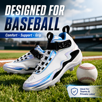 Chaussures de baseball personnalisées OEM ODM pour équipes, avec logo et couleurs personnalisables pour clubs et marques sportives