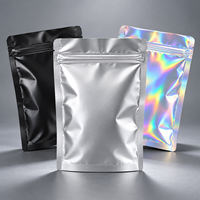 Sachet Doypack en Aluminium Holographique ECO avec Fermeture Zip Refermable pour Emballage Alimentaire, Logo Personnalisé