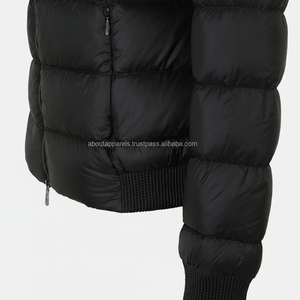 Wholesale Plain Thick Crop Plus Size Bread With Down Cotton Zip Down Coats Custom Logo Luxury Shiny Bubble Women'S Puffer Jacket - Product Image 1