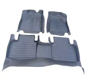 定制单层5D防水RHD左舵驾驶汽车地毯7件套出厂价格全套防滑真皮汽车地垫