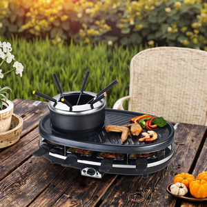 Grill <span class=keywords><strong>à</strong></span> poisson <span class=keywords><strong>électrique</strong></span> commercial de haute qualité 1500W, raclette coréenne de table, <span class=keywords><strong>fondue</strong></span>, acier métallique, haute pression, caractéristiques Yilian - Product Image 1