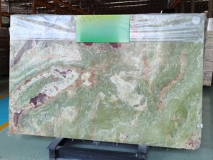 Losas de Ónix Verde Afgano Multicolor UnionStone, Ónix Translúcido Natural Retroiluminado, Mármol Verde Pakistaní Moderno Pulido para Villa - Product Image 2