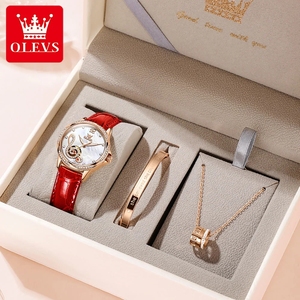 Montres pour femmes OLEVS 6656, montres mécaniques automatiques élégantes et luxueuses, étanches, bracelet en céramique, coffret cadeau - Product Image 6