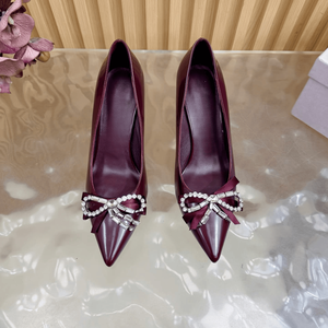 Zapatos de Tacón Alto Jimmy para Mujer, de Cuero Patentado Brillante, Decorados con Diamantes y Lazo, Modernos y Elegantes, a la Moda - Product Image 5